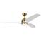 60" Avila Satin Brass LED Ceiling Fan w/ Matte White Blades