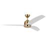 2_60" Avila Satin Brass LED Ceiling Fan w/ Matte White Blades more views