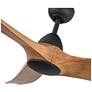 5_60" Baylor Matte Black and Natural Wood Smart Ceiling Fan more views