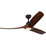 2_60" Baylor Matte Black LED Ceiling Fan w/ Dark Walnut Blades more views