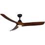 3_60" Baylor Matte Black LED Ceiling Fan w/ Dark Walnut Blades more views