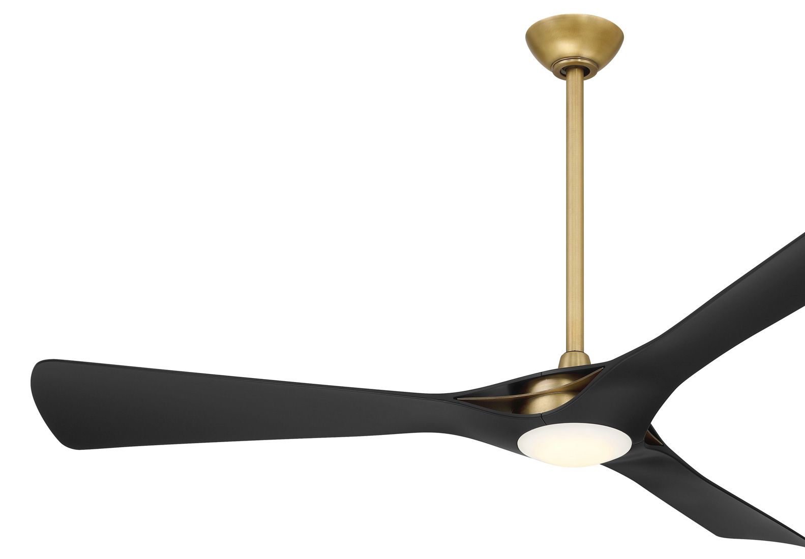 60" Bridge Legacy Brass LED Smart Ceiling Fan w/ Coal Blades