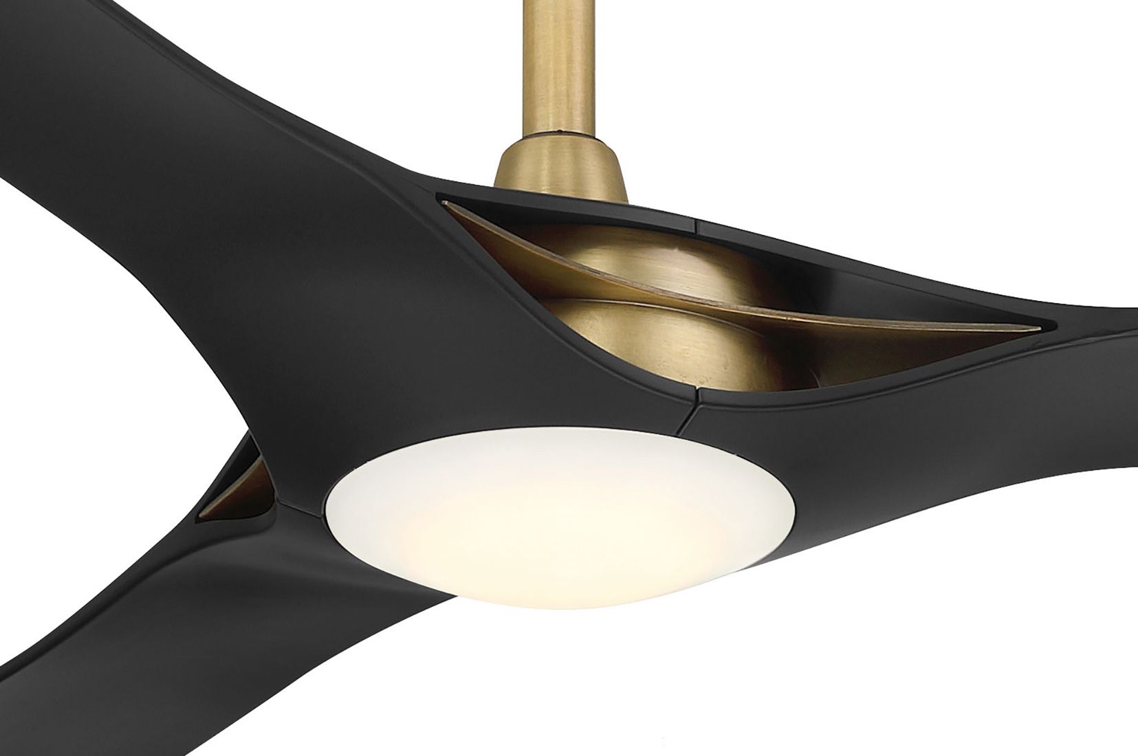 60" Bridge Legacy Brass LED Smart Ceiling Fan w/ Coal Blades