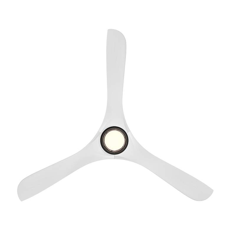 Image 4 60" Carve Matte Black LED Smart Ceiling Fan w/ White Blades more views