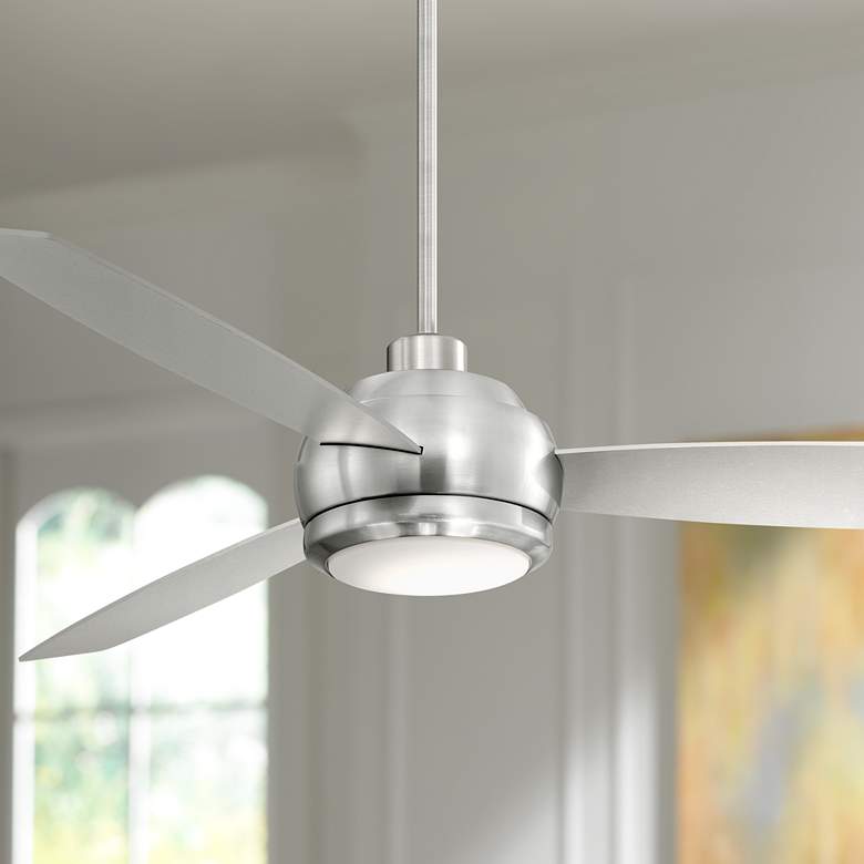 60 inch Casa Aleso&#8482; Brushed Nickel LED Ceiling Fan with Remote