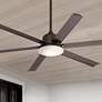 60" Casa Arcade&#8482; Bronze Damp Rated LED Ceiling Fan with Remote