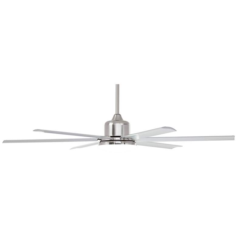 Image 7 60" Casa Arcade Brushed Nickel Damp Rated Modern LED Fan with Remote more views