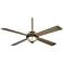 60" Casa Farmhouse Bronze and Oak Orb LED Ceiling Fan with Remote