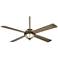 60" Casa Farmhouse Bronze and Oak Orb LED Ceiling Fan with Remote