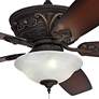 Thumbnail3 of 60" Casa Montego Bronze Alabaster Glass LED Pull Chain Ceiling Fan more views