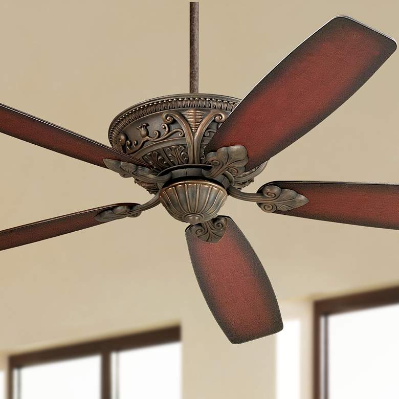 Image 1 60 inch Casa Montego Bronze Cherry Traditional Ceiling Fan with Pull Chain
