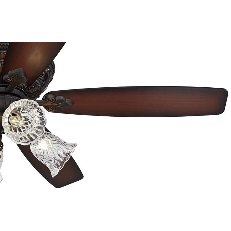 Image 4 60 inch Casa Montego&#8482; Bronze Clear Glass Teak LED Ceiling Fan more views