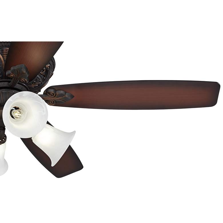 Image 4 60" Casa Montego™ Bronze Marbleized Glass Teak LED Ceiling Fan more views