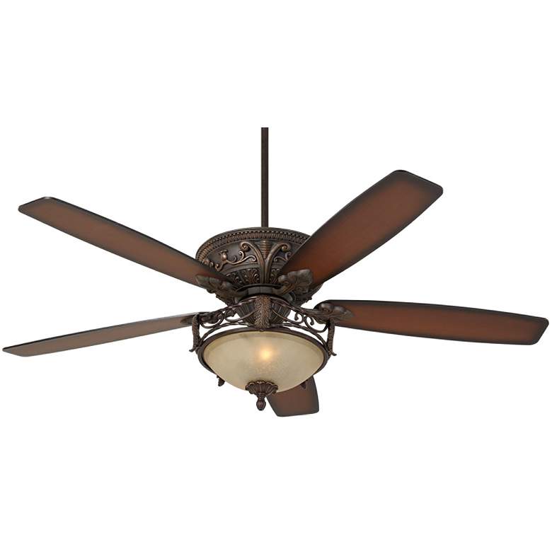 Image 2 60 inch Casa Montego&#8482; Scavo Glass LED Ceiling Fan with Pull Chain