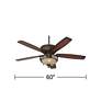 60" Casa Montego&#8482; Scavo Glass LED Ceiling Fan with Pull Chain