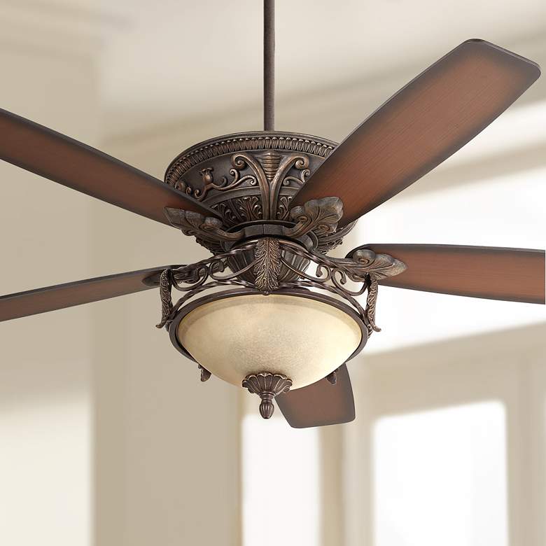Image 1 60 inch Casa Montego&#8482; Scavo Glass Light Ceiling Fan