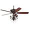 60" Casa Montego Traditional Fandelier Ceiling Fan with Pull Chain