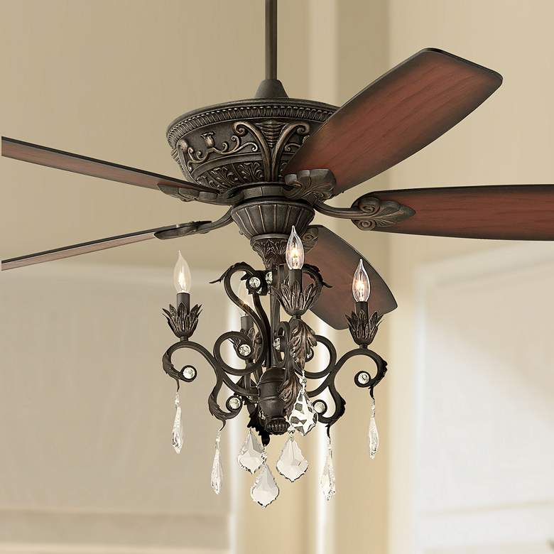 Image 1 60 inch Casa Montego Traditional Fandelier Ceiling Fan with Pull Chain
