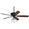 60" Casa Montego with LED Clear Glass Ceiling Fan