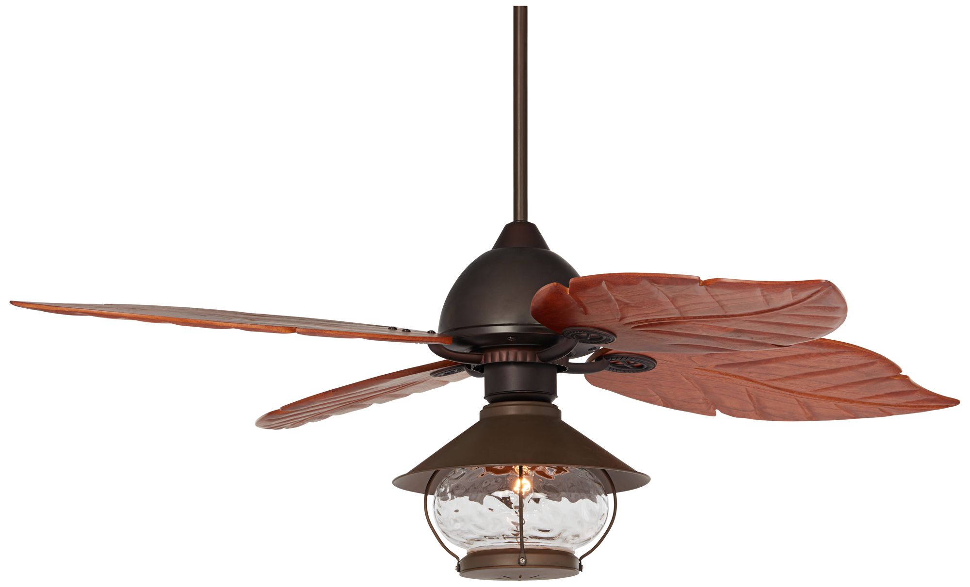 60" Casa Oak Creek Lantern Damp Rated LED Pull Chain Ceiling Fan