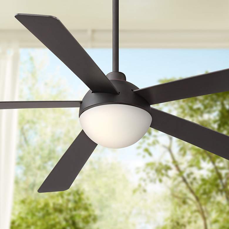 Image 1 60" Casa Odessa™ Bronze Damp Rated LED Ceiling Fan