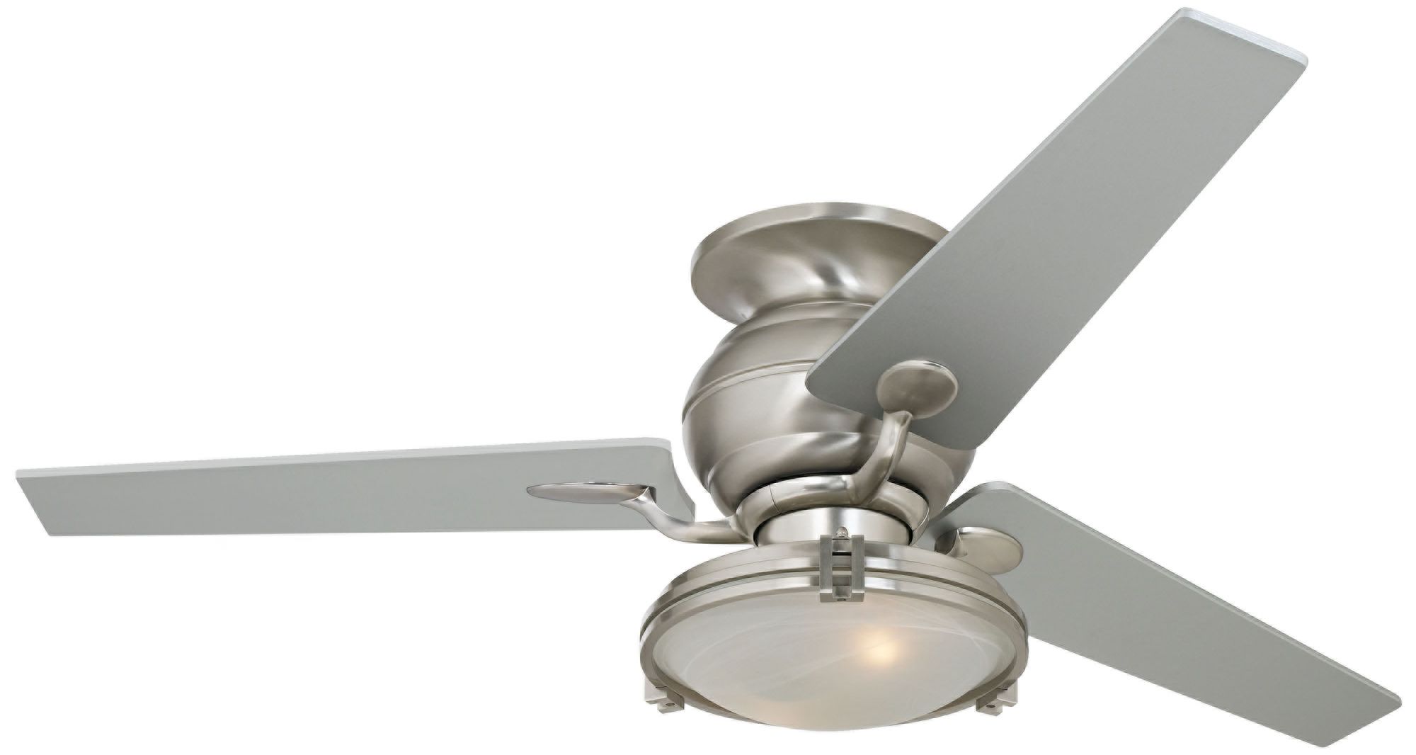 60" Casa Optima™ Hugger Silver Blade LED Ceiling Fan