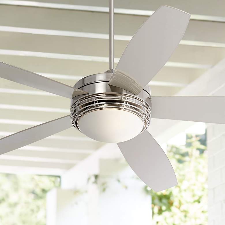 Image 1 60 inch Casa Province Brush Nickel Outdoor Ceiling Fan