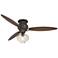 60" Casa Spyder™ Amber Glass - Bronze Ceiling Fan