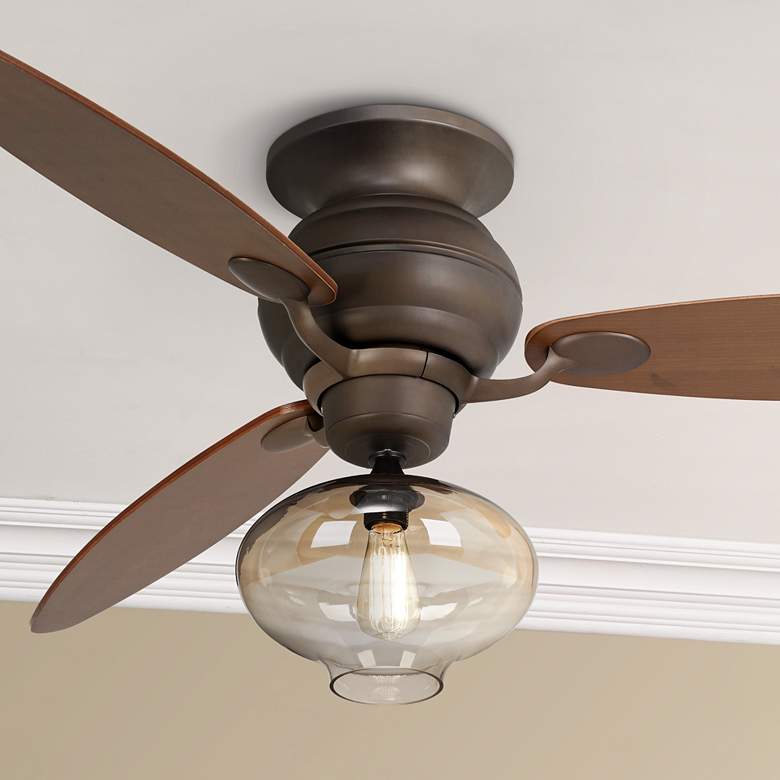 Image 1 60" Casa Spyder™ Amber Glass - Bronze Ceiling Fan