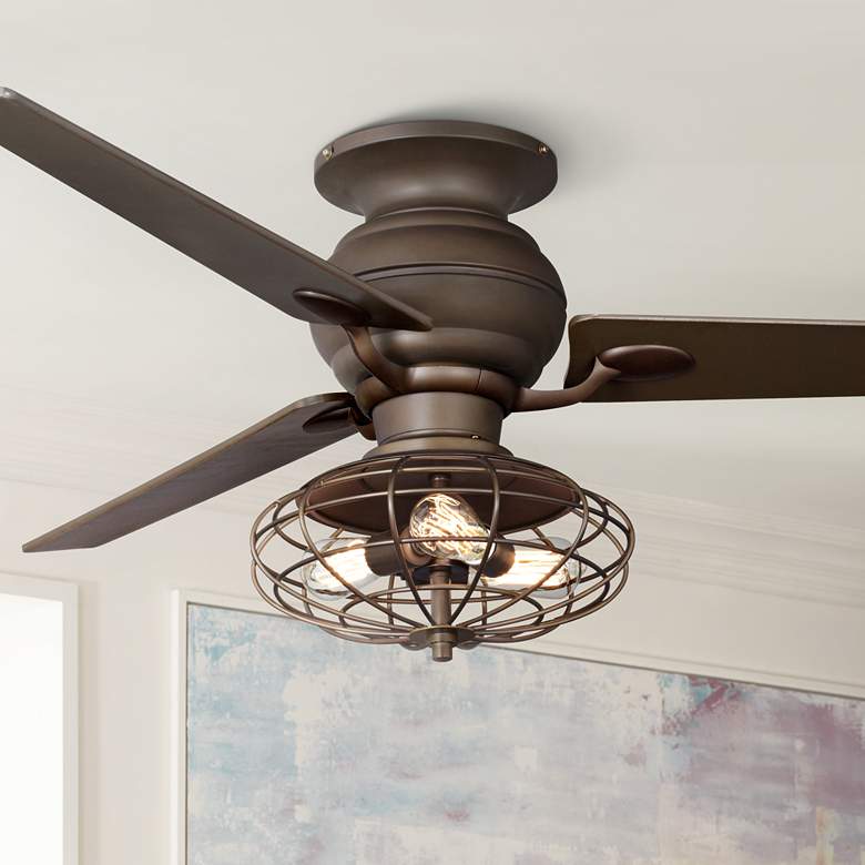 Image 1 60 inch Casa Spyder Nostalgic Industrial Bronze Ceiling Fan