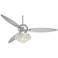 60" Casa Spyder Polished Chrome and Crystal LED Ceiling Fan