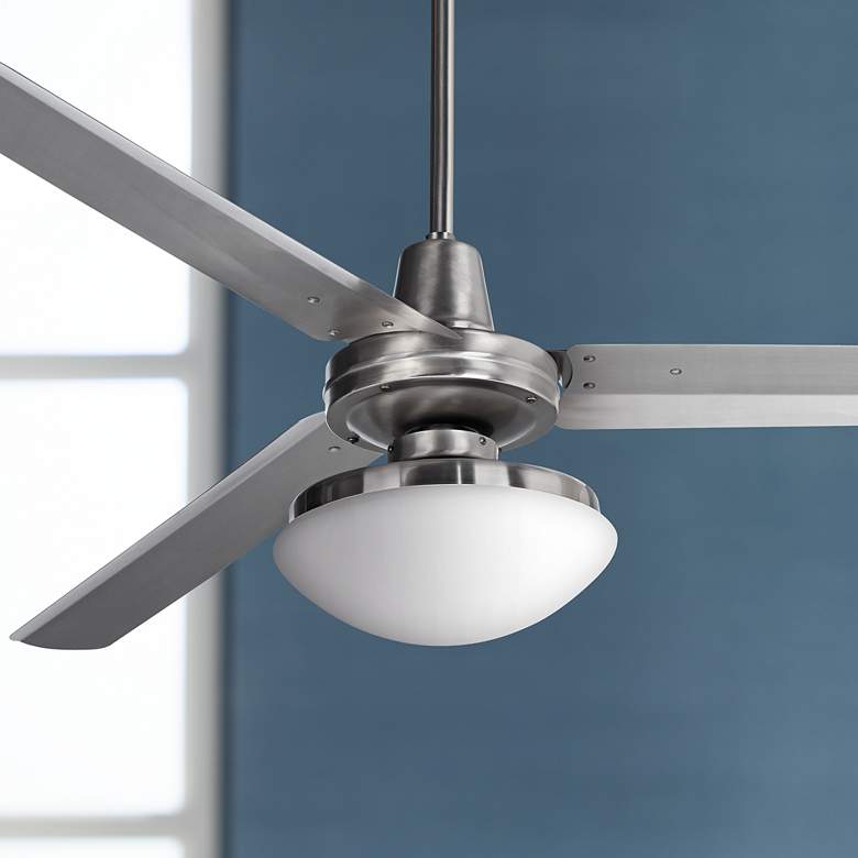 Image 1 60 inch Casa Turbina AC Opal Glass Industrial LED Ceiling Fan