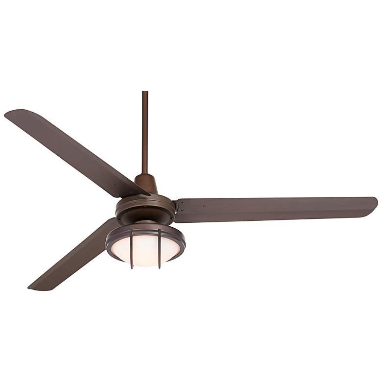 Image 5 60" Casa Turbina DC Bronze Damp Rated LED Ceiling Fan with Remote more views