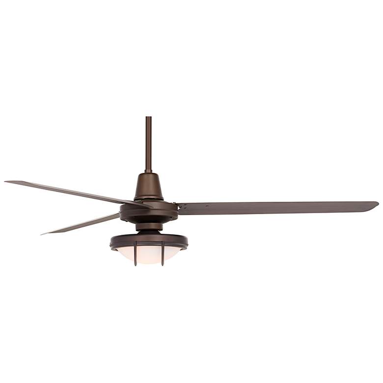 Image 6 60 inch Casa Turbina DC Bronze Damp Rated LED Ceiling Fan with Remote more views