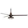 60" Casa Turbina DC Bronze Damp Rated LED Ceiling Fan with Remote