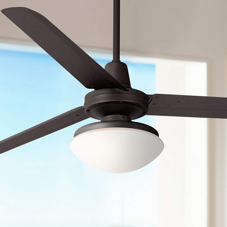 Image 1 60" Casa Turbina DC Bronze Opal Glass Damp Rated Fan with Remote