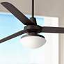 1_60" Casa Turbina DC Bronze Opal Glass Damp Rated Fan with Remote