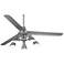 60" Casa Turbina DC Brushed Nickel 5-Light LED Ceiling Fan with Remote