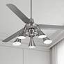 60" Casa Turbina DC Brushed Nickel 5-Light LED Ceiling Fan with Remote