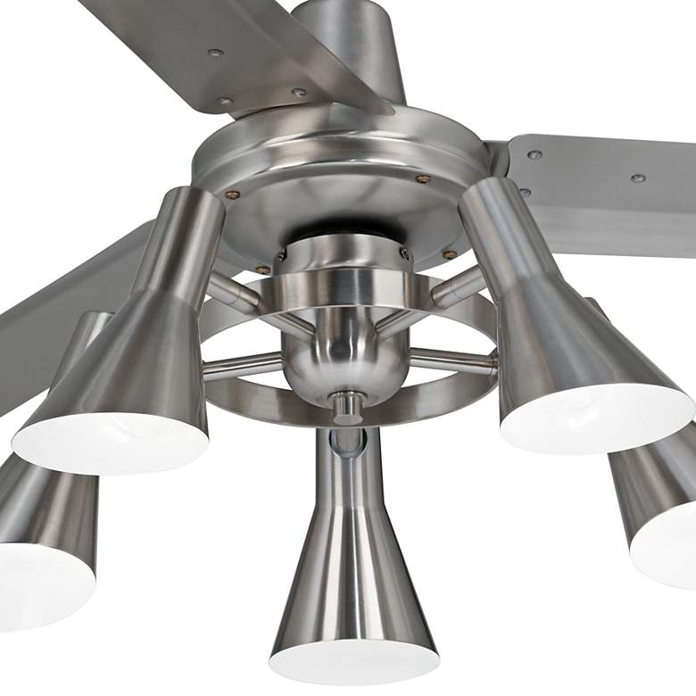 Image 3 60" Casa Turbina DC Brushed Nickel 5-Light LED Ceiling Fan with Remote more views