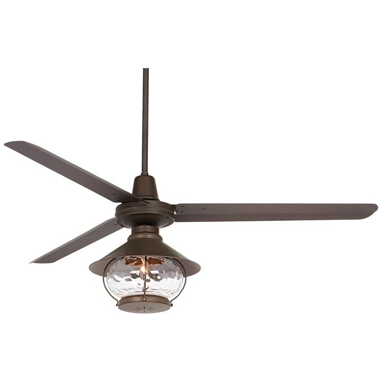 60&quot; Casa Turbina DC Damp Bronze LED Lantern Ceiling Fan with Remote