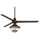 60" Casa Turbina DC Damp Bronze LED Lantern Ceiling Fan with Remote