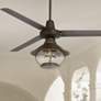 1_60" Casa Turbina DC Damp Bronze LED Lantern Ceiling Fan with Remote