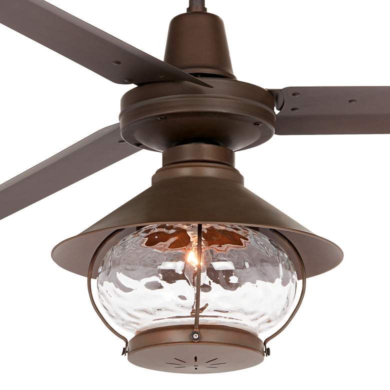 Image 3 60" Casa Turbina DC Damp Bronze LED Lantern Ceiling Fan with Remote more views