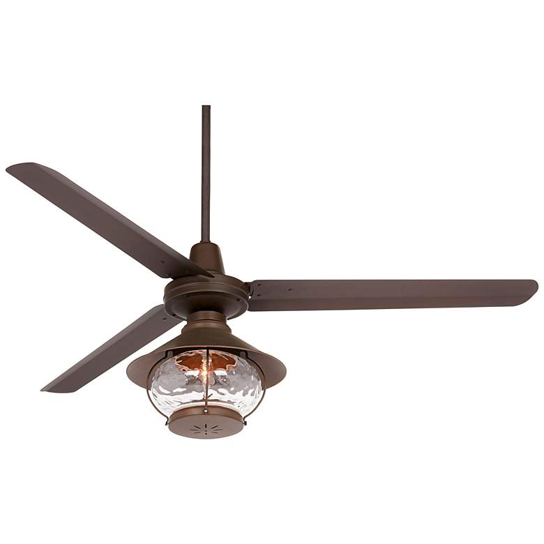 Image 5 60" Casa Turbina DC Damp Bronze LED Lantern Ceiling Fan with Remote more views