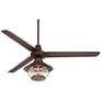 5_60" Casa Turbina DC Damp Bronze LED Lantern Ceiling Fan with Remote more views