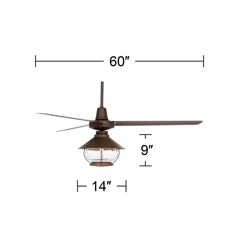 Image 7 60" Casa Turbina DC Damp Bronze LED Lantern Ceiling Fan with Remote more views