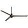 60" Casa Turbina DC Faux Wood Blade Bronze Ceiling Fan