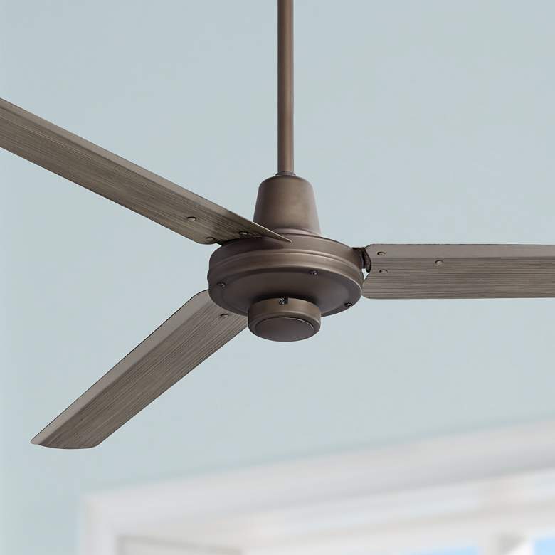 Image 1 60" Casa Turbina DC Faux Wood Blade Bronze Ceiling Fan