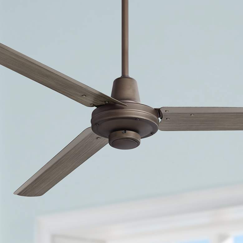 Image 1 60 inch Casa Turbina DC Faux Wood Blade Bronze Ceiling Fan